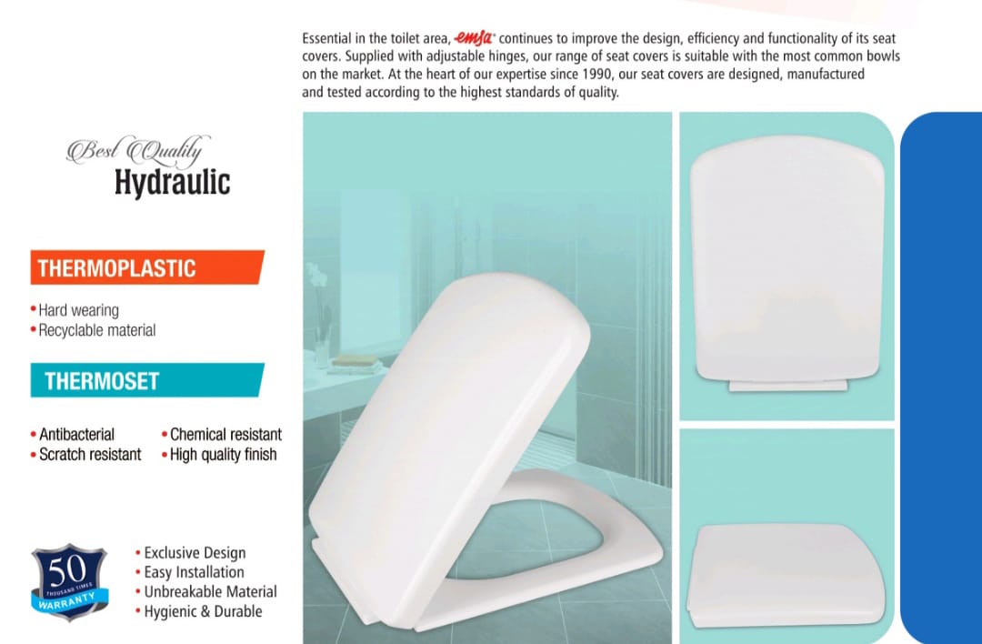 SOLO Toilet Seat Cover – Hydraulic Silent Closure, Antibacterial, Scratch-Resistant, and Durable Design