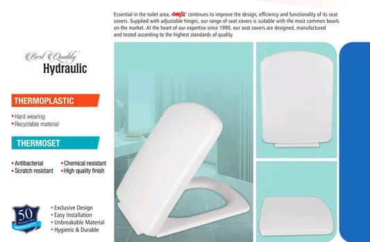 SOLO Toilet Seat Cover – Hydraulic Silent Closure, Antibacterial, Scratch-Resistant, and Durable Design